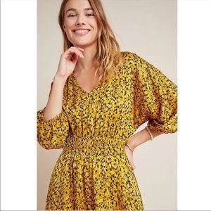 Anthropologie Marigold Printed Midi Dress, Large